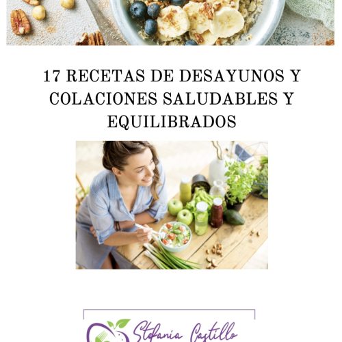 Recetario digital: 17 recetas de desayunos y colaciones saludables y equilibradas